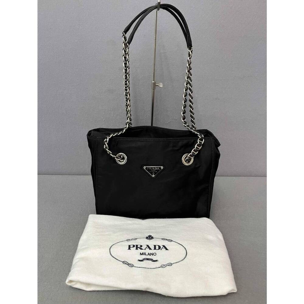 PRADA Chain Shoulder Bag Black